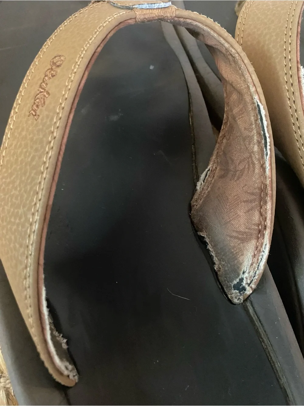 OluKai Ohana Men's Sandals Size 12 Brown Tan Comfort Flip Flops Beach Casual